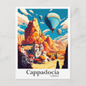 Cappadocië Spanje Vintage Travel Portrait Briefkaart (Voorkant)