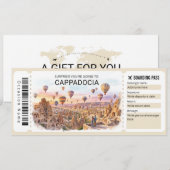 Cappadocië Trip Instapkaart Ticket Kaart (Voorkant / Achterkant)