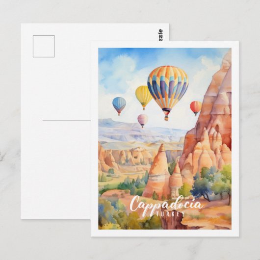 Cappadocië Turkije Beroemde Reisplaats Briefkaart (Voorkant / Achterkant)