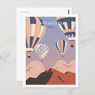 Cappadocië Turkije Beroemde Reisplaats Illustratie Briefkaart