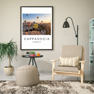 Cappadocië Turkije Heet Luchtballon Reis Foto Poster