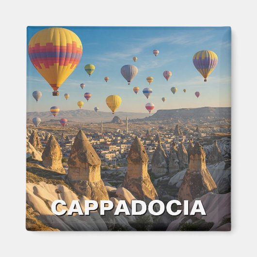 Cappadocië Turkije Hete Luchtballonnen Reizen Magneet (Voorkant)