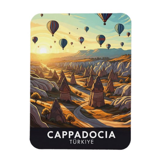  Cappadocië Turkije Hete Luchtballonnen Reizen Magneet (Verticaal)