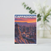 Cappadocië Turkije Hete Luchtballonnen zonsonderga Briefkaart (Staand voorkant)