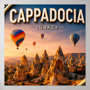 Cappadocië Turkije Oude Valleien Schitterende Reis Poster