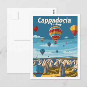 Cappadocië Turkije Vintage Beroemde Reisplaats Briefkaart