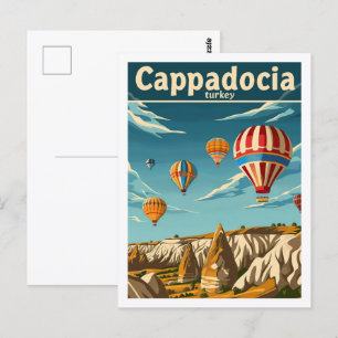 Cappadocië Turkije Vintage Beroemde Reisplaats Briefkaart