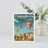 Cappadocië Turkije Vintage Beroemde Reisplaats Briefkaart (Staand voorkant)