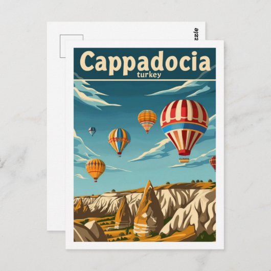 Cappadocië Turkije Vintage Beroemde Reisplaats Briefkaart (Voorkant / Achterkant)