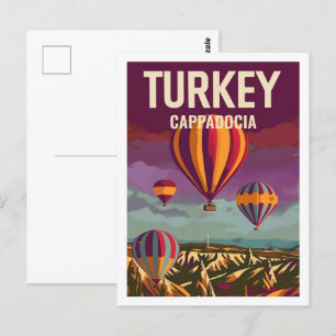 Cappadocië Turkije Vintage Beroemde Reisplaats Briefkaart