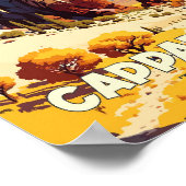 Cappadocië Turkije vintage reisillustratie Poster (Hoek)