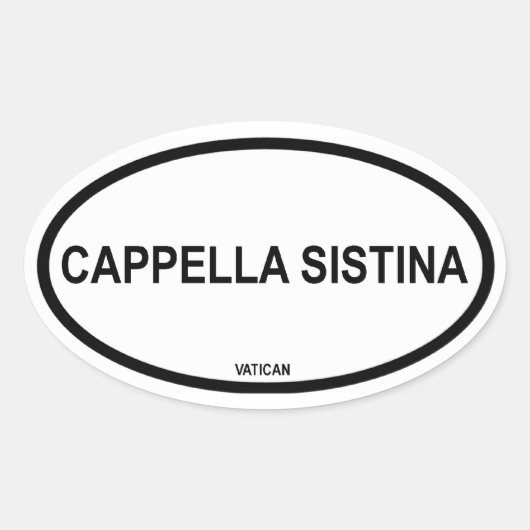 CAPPELLA SISTINA OVALE STICKER (Voorkant)