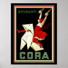 Cappiello Art Deco "Cora" Spumanti Print 12 x 16
