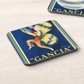 Cappiello Art Deco "Gancia" Ad Onderzetter set (Linkerzijde)