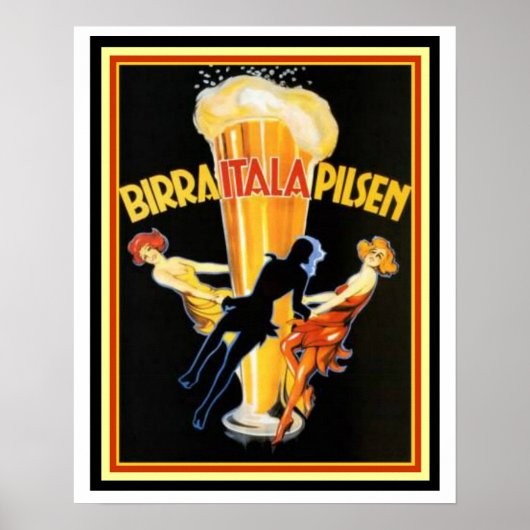 Cappiello Birra Itala Pilsen Poster 16 x 20 (Voorkant)