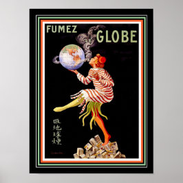Cappiello Fumez Wereldbol ad Poster 12 x 16