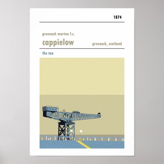 Cappielow, Greenock Haynes handdruk Poster (Voorkant)