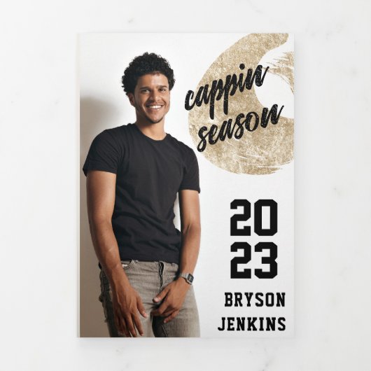 Cappin Season Masculine Afstuderen Uitnodiging (Cover)