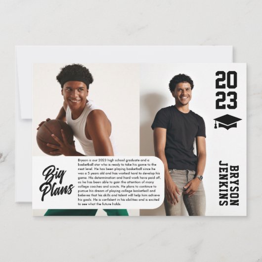 Cappin Season Masculine Afstuderen Uitnodiging (Achterkant)