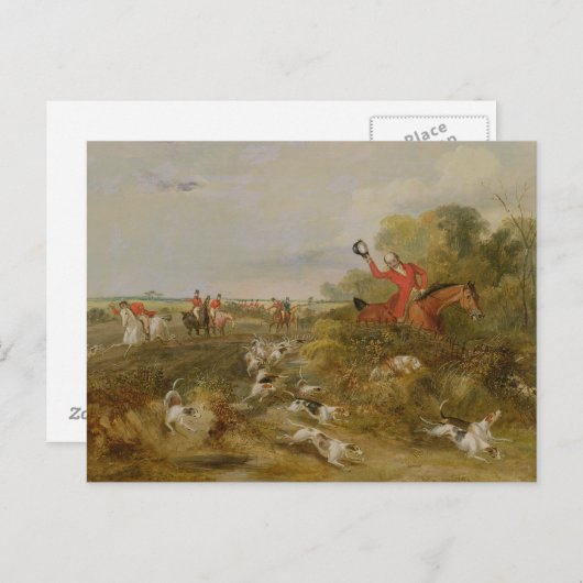 Capping on Hounds, Bachelor's Hall, 1836 (olie op  Briefkaart (Voorkant / Achterkant)