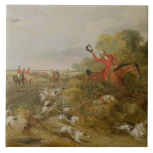 Capping on Hounds, Bachelor's Hall, 1836 (olie op  Tegeltje