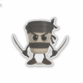 Cappuccino Assassino Funny Italian Sticker (Voorkant)