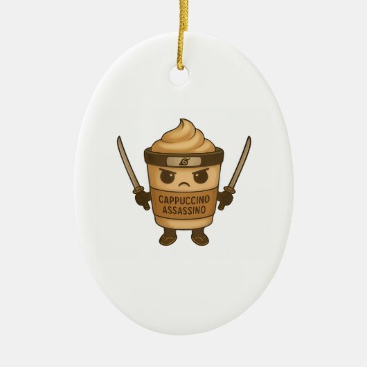 Cappuccino Assassino Italian Keramisch Ornament (Voorkant)