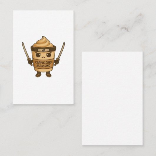 Cappuccino Assassino Italian Visitekaartje (Voorkant / Achterkant)