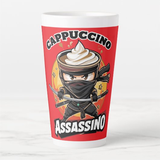 Cappuccino Assassino Koffieliefhebbers Italiaans B Latte Mok (Voorkant)