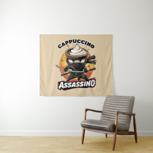 Cappuccino Assassino Koffieliefhebbers Italiaans B Wandkleed