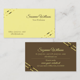 Cappuccino Beige met Gouden Lijnen Klasse en Moder Visitekaartje