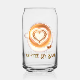 cappuccino blikvorm glas