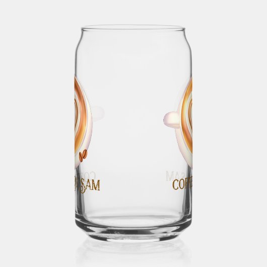 cappuccino blikvorm glas (Rechts)