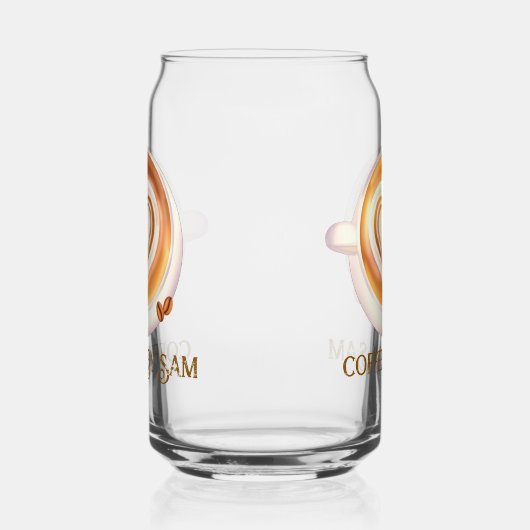 cappuccino blikvorm glas (Links)