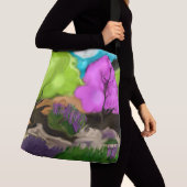Cappuccino Bomen Abstracte Kunst Crossbody Tas (Dichtbij)