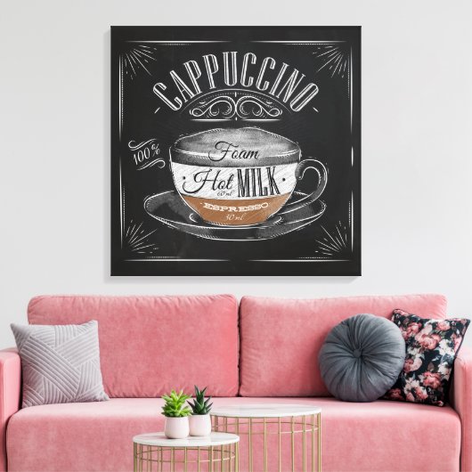 Cappuccino Canvas Afdruk (Insitu (Woonkamer))