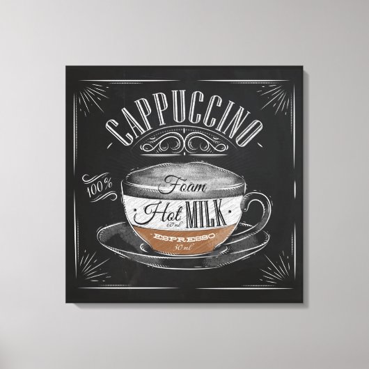 Cappuccino Canvas Afdruk (Voorkant)