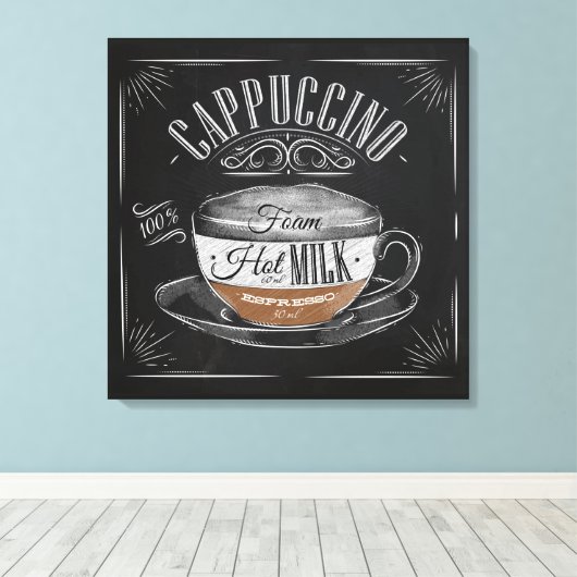 Cappuccino Canvas Afdruk (Insitu (Houten vloer))