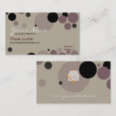 Cappuccino-cirkels met Logo Visitekaartje (Voorkant / Achterkant)