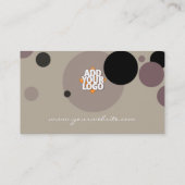 Cappuccino-cirkels met Logo Visitekaartje (Achterkant)