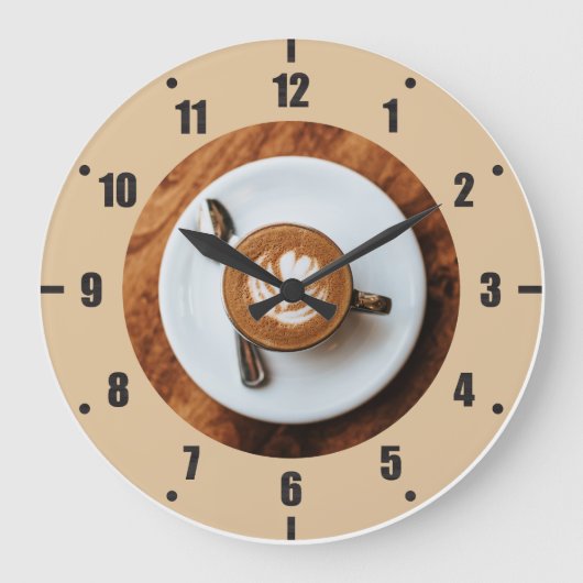 Cappuccino Clock Grote Klok (Voorkant)