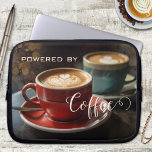 Cappuccino Coffee Elegant laptophoes Laptop Sleeve<br><div class="desc">Laptophoes voor een koffieminnaar met een schilderij van cappuccino.</div>