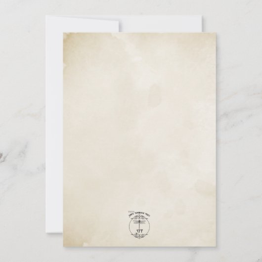 Cappuccino crème rustieke Rozen Kaart (Achterkant)