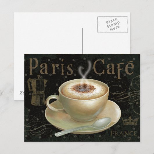 Cappuccino Cup Briefkaart (Voorkant / Achterkant)