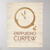 Cappuccino Curfew – 11AM Coffee Art Print (Voorkant)