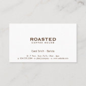 Cappuccino Drink \ Koffiebonen Visitekaartje (Achterkant)