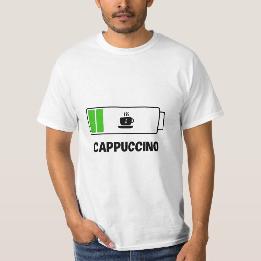 'CAPPUCCINO -eenvoudige unieke typografie T-shirt (Voorkant)