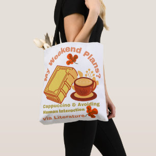 Cappuccino en boek tote bag