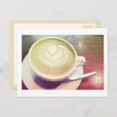 cappuccino-hart briefkaart (Voorkant / Achterkant)