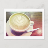 cappuccino-hart briefkaart (Voorkant)